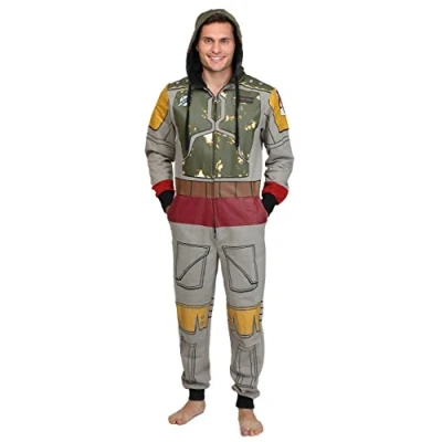 Image of Star Wars Men&#039;s Bobas Jumpsuit Gray XXL