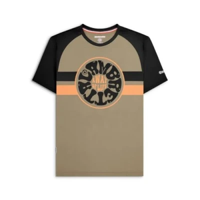 Image of Lambretta Mens Raglan T Shirt Tee Top Lichen/Black S
