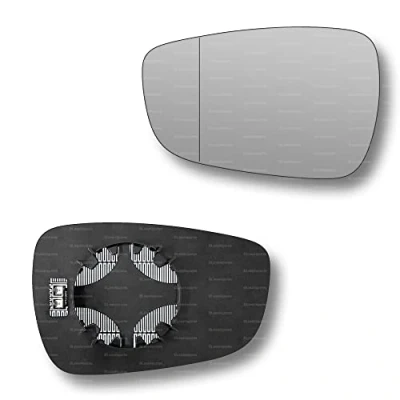 Image of Less4spares Replacement Wing Mirror Glass Left Compatible with Hyundai i30 2012 2017 CLIP ON Passnager Near Side N/S Heated Blind Spot