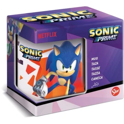 Image of Sonic The Hedgehog Iconic TV Cartoon Characters Coffee Cups Ceramic Mug 11oz in Gift Box Christmas, Birthday, Perfect (Sonic)