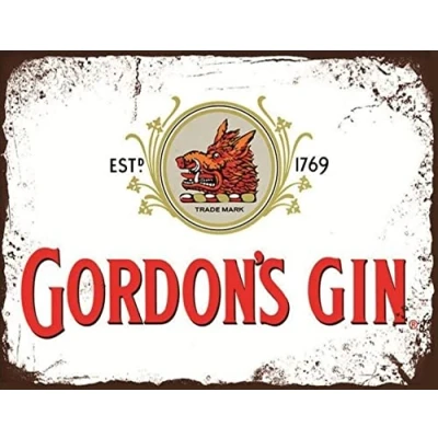 Image of Tin Sign Vintage Retro Man Cave Bar Pub Shed Novelty Gift Aluminium Metal Wall Décor Gordons Gin Tonic Spirit Alcohol inspired