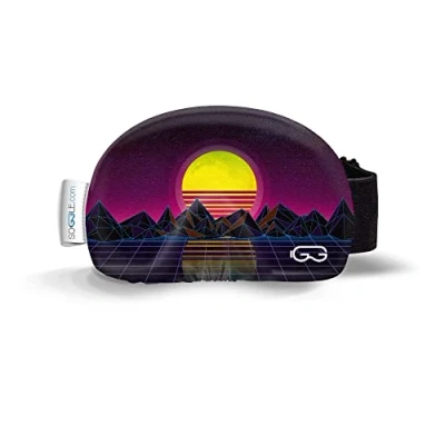 Image of Soggle Ski Protective Microfibre Cover for Goggles (One Size), Colour: Structure Digital Moon Violet