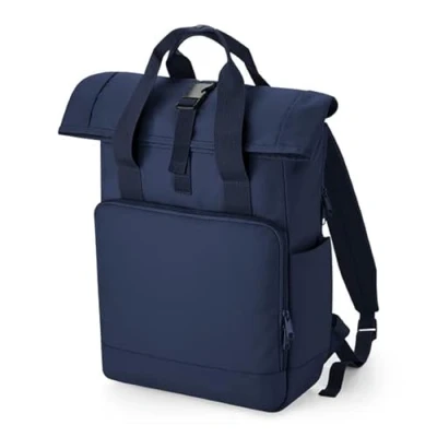 Image of COOZO Recycled Twin Handle Roll Top Laptop Backpack Navy Dusk One Size