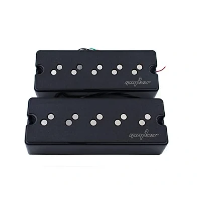 Image of Guyker 1 SET Double Noise Reduction Pickups Split Coil Humbucking 5 String Bass Bridge + Neck Alnico Black, GK DB5