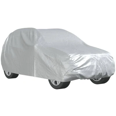 Image of vidaXL Car Cover for SUV with Buckle Straps Full Silver L PEVA