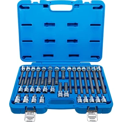 Image of BGS 5183 Bit Socket Set 12.5 mm (1/2&quot;) Drive Spline (for RIBE) 32 pcs.