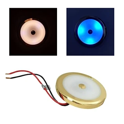 Image of MARVIX LED Spot Light 12V 24V Touch Switch Dimmer 70mm Round Gold Downlight Campervan Motorhome Boat Lighting