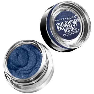Image of Maybelline New York Eye Studio Color Tattoo Metal 24 Hour Cream Gel Eyeshadow, 0.14 Ounce (Electric Blue)