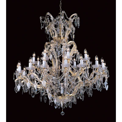 Image of Morina Lead Crystal Gold 25 Arm Chandelier