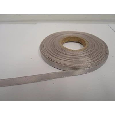 Image of 1 roll of 7mm Satin Ribbon x 25 metres Light Silver Double Sided 7 mm