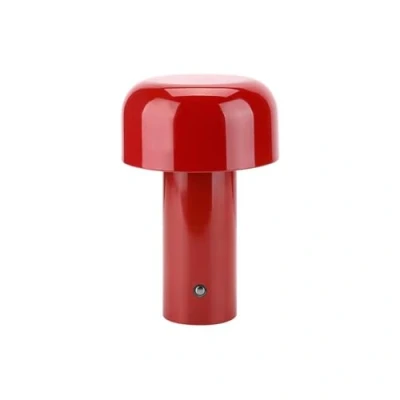 Image of Hovoto Touch Lamps Bedside, Mushroom Lamp, Led Table Dimmable Bedside Lamps, Cordless Rechargeable Lamp for Bedroom, Living Room, Study Decor, red