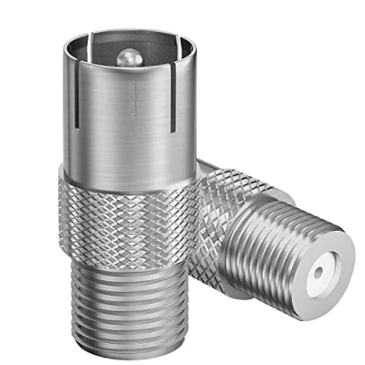 Image of MIKOWEN TV Aerial Coaxial Coupler,T/F Type Screw Connector Socket to RF Coax Adapter,TV Male Plug F Adaptor