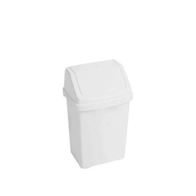 Image of M1SS Casa 8L Swing bin Assorted Colours High Grade Flip Top Waste (Ice White)