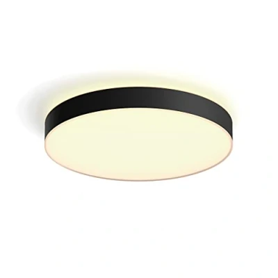 Image of Philips Hue Enrave White Ambiance Smart Ceiling Light [Extra Large], Black. Works with Alexa, Google Assistant and Apple Homekit