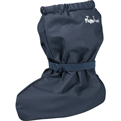 Image of Playshoes Unisex Baby Waterproof Rain Footies with Fleece Lining, Navy Blue, Small