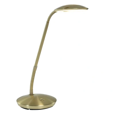 Image of Zenith Led Desk Task Lamp Brass Brushed, Plastic Matt