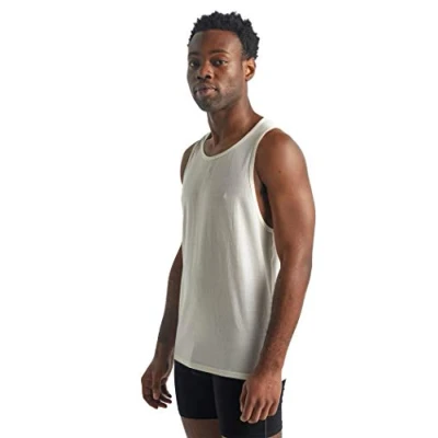 Image of Icebreaker Men&#039;s Anatomica Tank Top Running Vest Merino Wool Underwear Snow, S