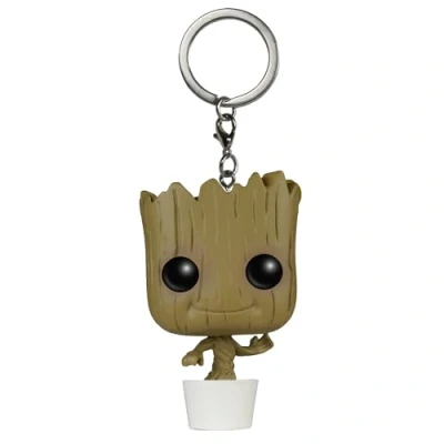 Image of Funko Pocket POP! Keychain: Baby Groot Guardians Of the Galaxy Novelty Keyring Collectable Mini Figure Stocking Filler Gift Idea Official Merchandise Movies Fans Backpack Decor