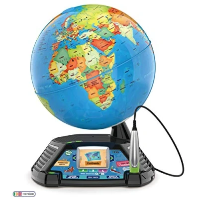 Image of LeapFrog Magic Adventures Globe, Interactive Childrens Educational Smart Globe for Kids with 2.7 Inch LCD Screen, Toys Children Games and Activities, Suitable 5, 6, 7+ Year Olds