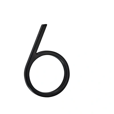 Image of Floating house numbers height 6in(15.5cm) black door sign large numbers,house signs (6)