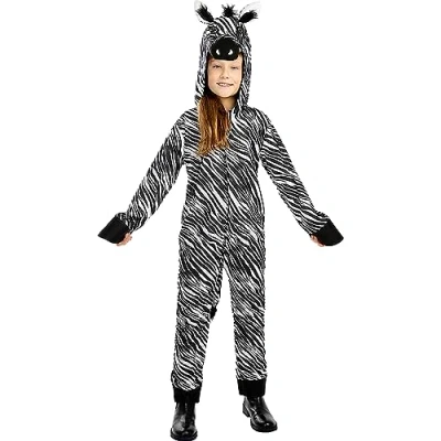 Image of Funidelia Zebra Costume for boys &amp; girls Animals kids accessory fancy dress props Halloween, carnival parties Size 7 9 years White