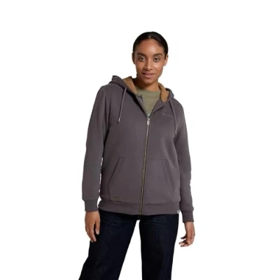 Image of Animal Zuri Womens Hoodie Warm &amp; Cosy Sweatshirt with Kangaroo Pocket Adjustable Hood Autumn Winter, Walking, Holiday Outdoors Taupe Women&#039;s Size 12
