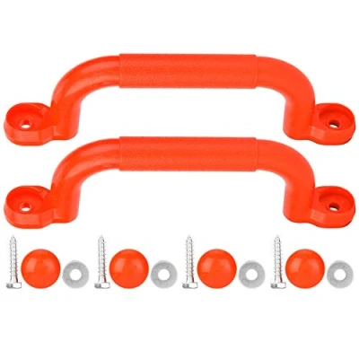 Image of VGEBY1 Climbing Frame Handles, Plastic Playground Non slip Handle Swing Toy Accessories Red