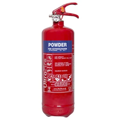Image of UltraFire 2kg Powder Fire Extinguisher and Wall Bracket
