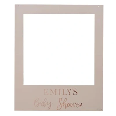 Image of Ginger Ray Blush &amp; Rose Gold Customisable Baby Shower Frame 50pk