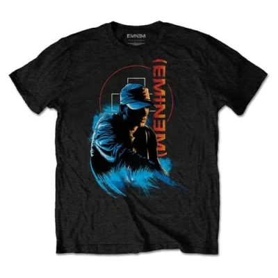 Image of Rock Off officially licensed products Eminem Logo in Brackets T Shirt L Black