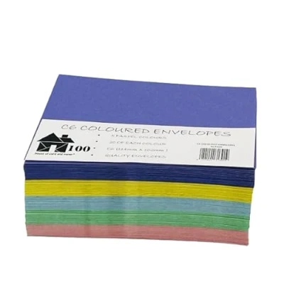 Image of House of Card &amp; Paper C6 114 x 162 mm Envelope Assorted (Pack 100)