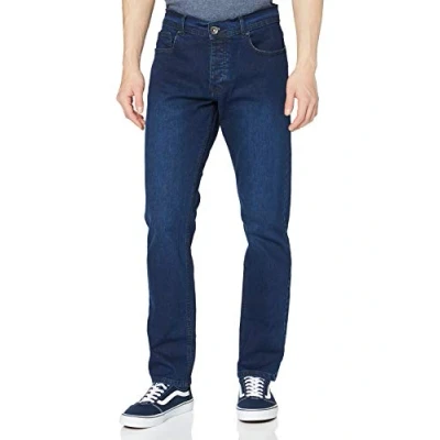 Image of Enzo Men&#039;s Ez359 Jeans, Mid Stonewash, 48W / 30L