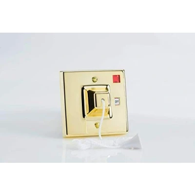 Image of Varilight 45 Amp Pull Cord Brass Effect Finish YPSB45