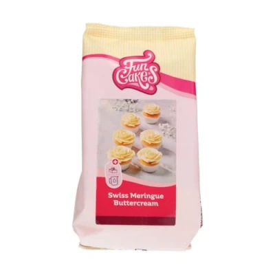 Image of FunCakes Mix for Swiss Meringue Buttercream: Easy to Use, Creamy, Perfect Cake Decorating, Covering and Filling, Topping on Cupcakes. 400 g.