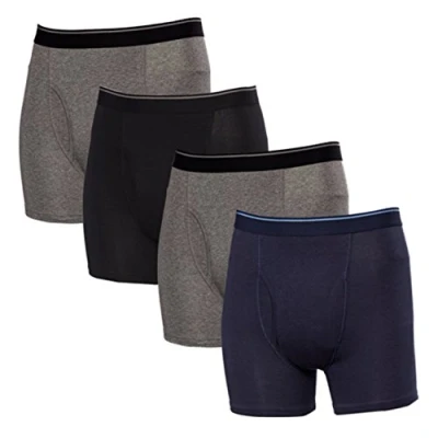 Image of Kirkland Signature Men&#039;s Boxer Brief Pima Cotton 4 Pack Large Assorted