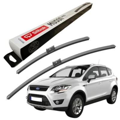 Image of Silbak Windscreen Wipers, fits for FORD KUGA 1 (02/2008 11/2012) Front Wiper Blades, 600mm/400mm