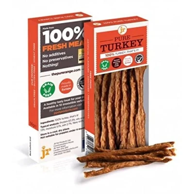 Image of J R Pet Product&#039;s Pure Dried 100% Fresh Meat Dog Treat Gluten Free 50g Turkey