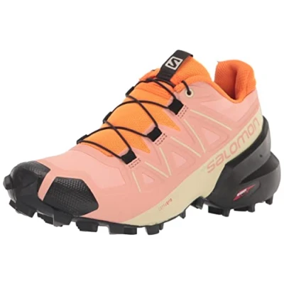 Image of SALOMON Women&#039;s Speedcross Trail Running, Blooming Dahlia/Black/Vibrant Orange, 3.5 UK