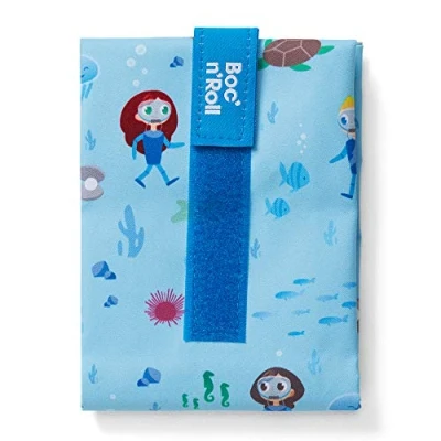 Image of Roll&#039;eat ® Reusable Sandwich Bag Container Eco Friendly Food and Washable Wrap Ocean Boc&#039;n&#039;Roll Kids