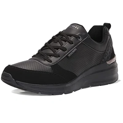 Image of Skechers Women&#039;s Billion Subtle Spots Sneaker, Black, 5.5 UK