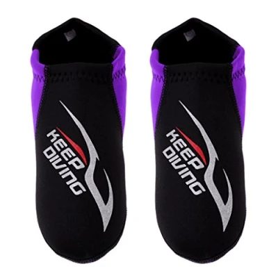 Image of Toygogo 3mm Neoprene Socks Beach Shoes Aqua Fin Boots Wetsuit Booties For Purple, S