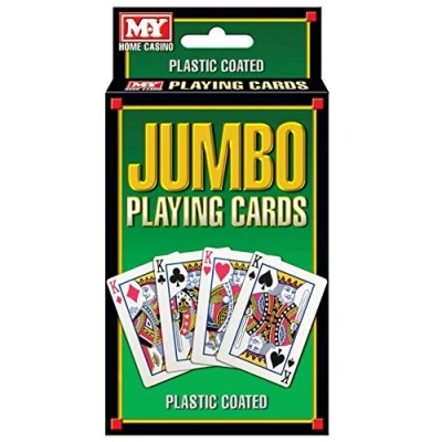 Image of M.Y Deck of Jumbo Playing Cards Waterproof Ideal for Parties Garden Games &amp; Outdoor