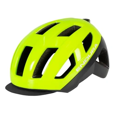 Image of Endura Men&#039;s Urban Luminite Helmet, Hi Viz Yellow, S M