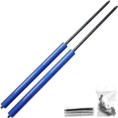 Image of JINGLINGKJ Trunk Struts for Celica 5th T180 1989 1993 Hatchback Rear Boot Tailgate Gas Dampers Lift Supports 765mm 68960 29705 68950 80001 TWO YEARS WARRANTY (Blue Carbon Fiber)