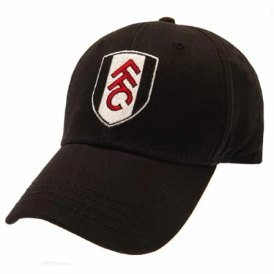 Image of GIFTS 4 ALL Official Fulham Football Fans Baseballl Cap, Crest Adults Baseball Cap Black
