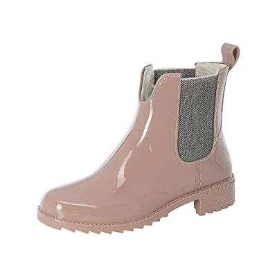Image of Rieker Women&#039;s P8280 31 Wellington Boots, Pink (Rose/Rose/Leinen 31), 4 UK
