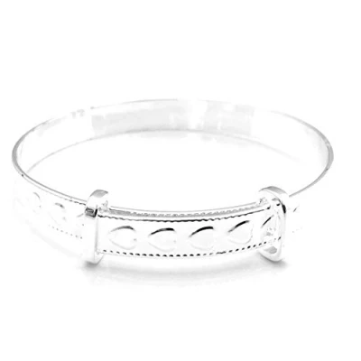 Image of Equilibrium Silver Plated Christening Bangle