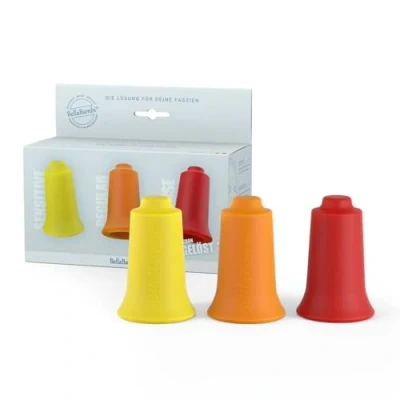 Image of BellaBambi original Cupping Set TRIO: SENSITIVE (Yellow) + REGULAR (Orange) INTENSE (Red) 34 mm