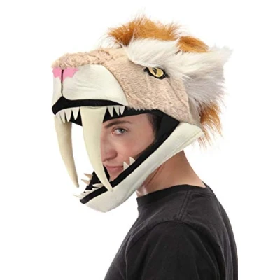 Image of Elope Jawesome Sabertooth Hat Standard Beige, White