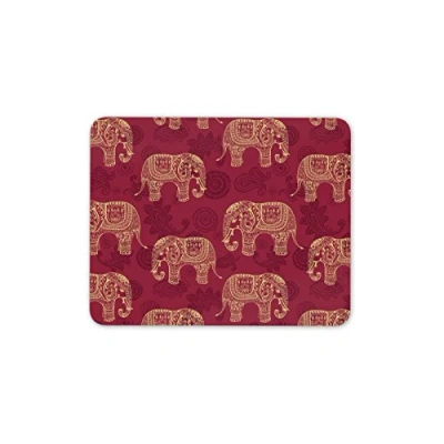 Image of Destination Vinyl Ltd Red Elephant Pattern Mouse Mat Pad Indian India Mum Sister Gift Computer #8856